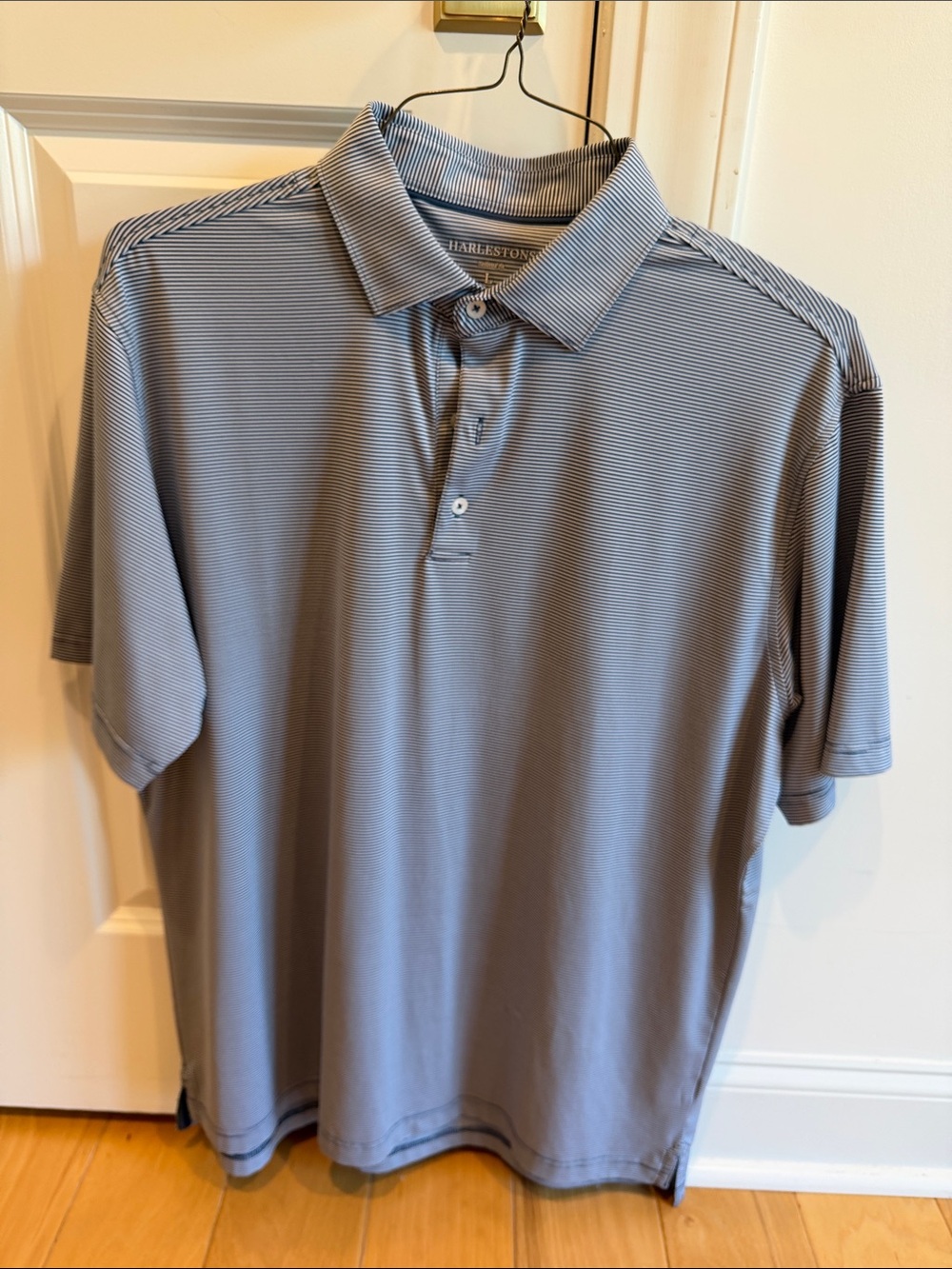 Harlestons Men's Heather Gray Performance Polo